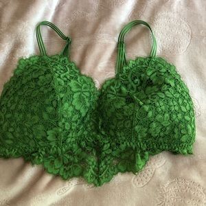 Lace triangle bralette